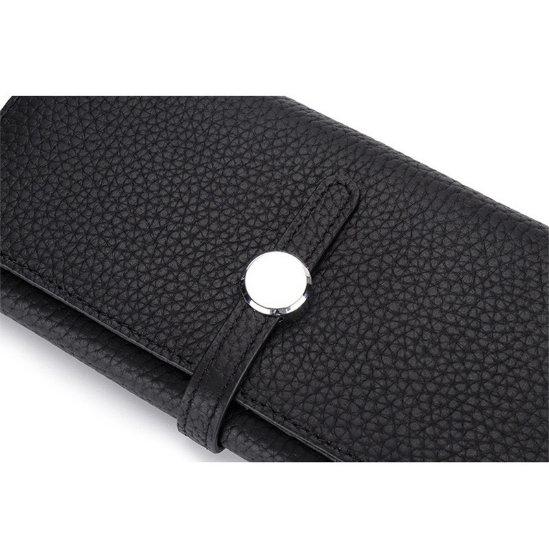 Женский кожаный кошелек Vicki черный - 8 фото