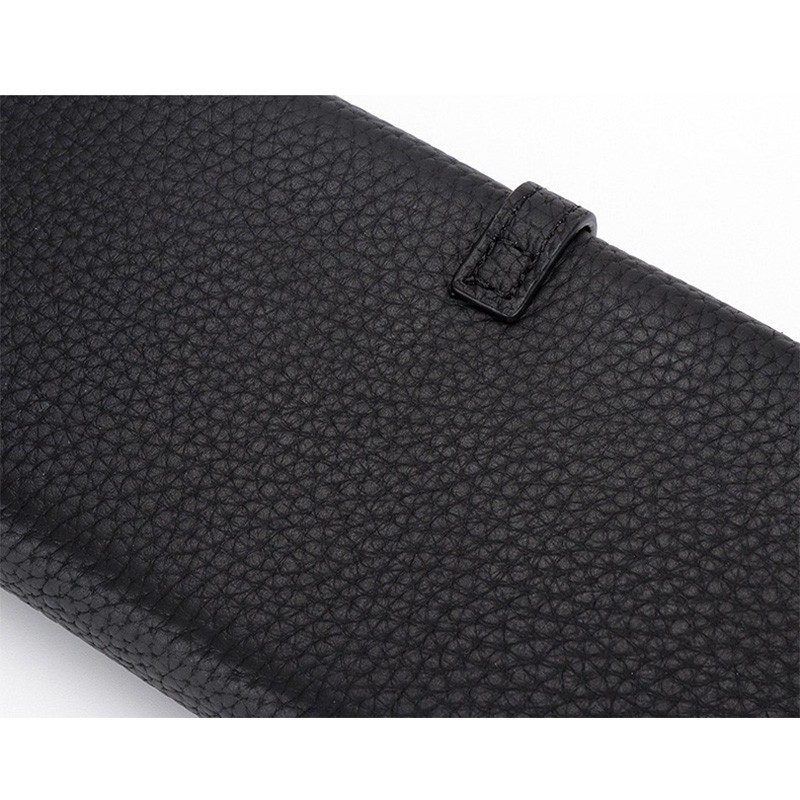 Женский кожаный кошелек Vicki черный - 9 фото