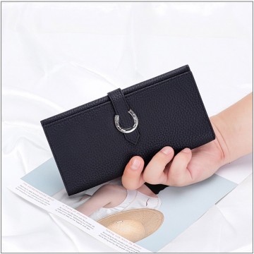 Жіночий шкіряний гаманець Louise чорний фото