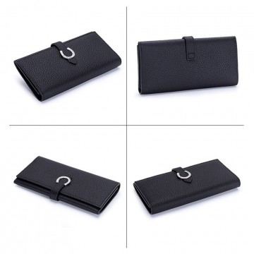 Жіночий шкіряний гаманець Louise чорний фото