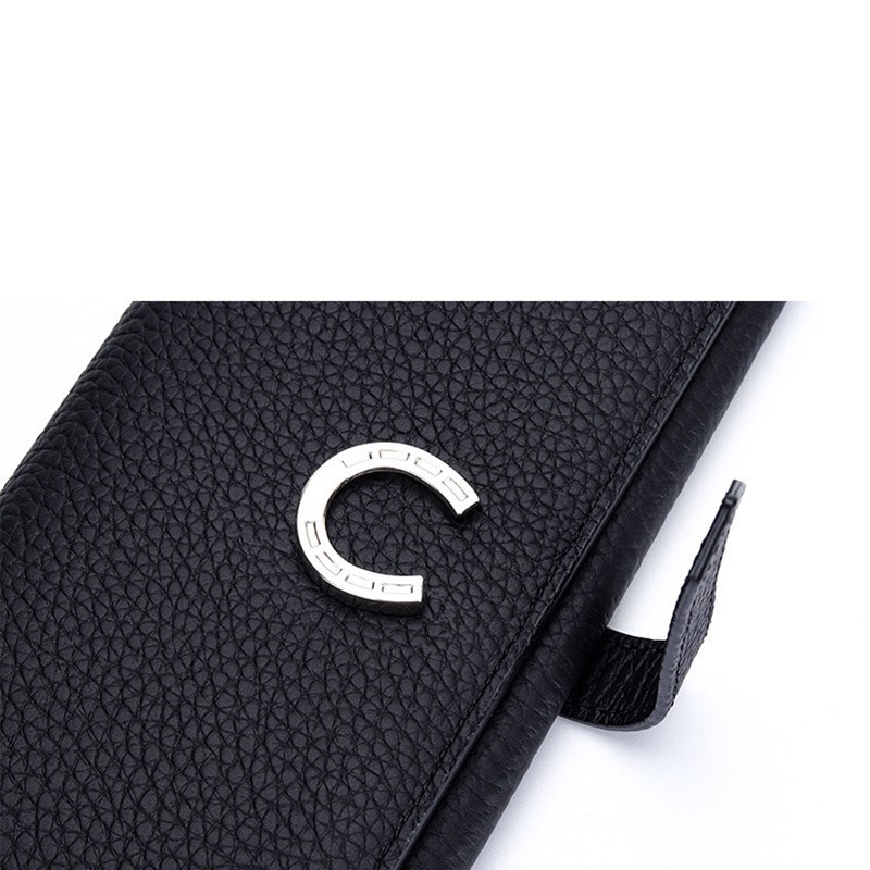 Жіночий шкіряний гаманець Louise чорний - 7 фото