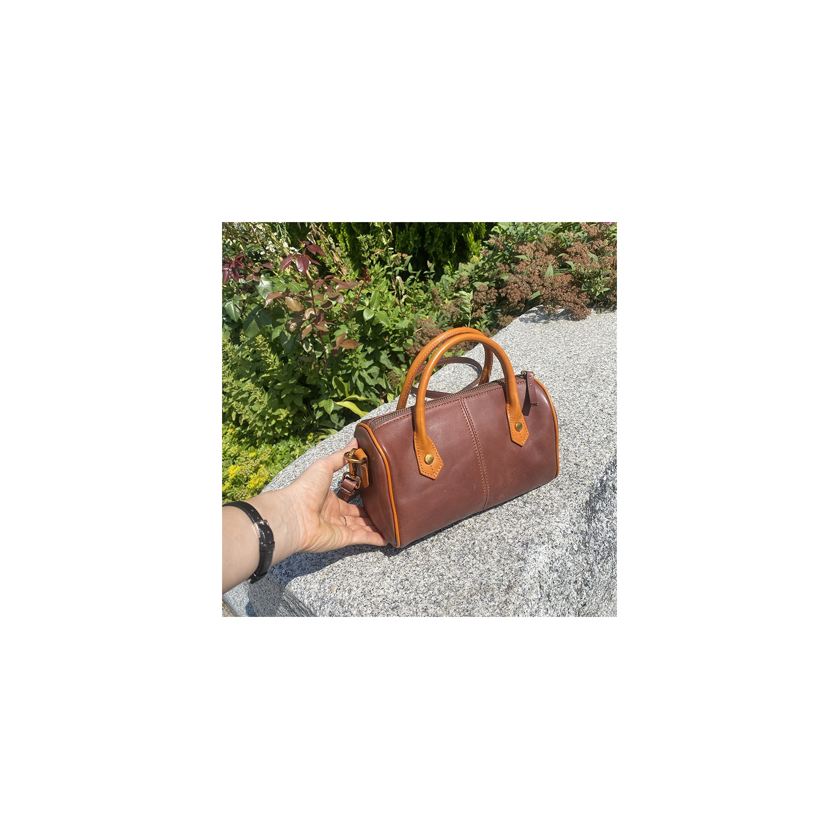 Женская кожаная сумка Patti коричневая