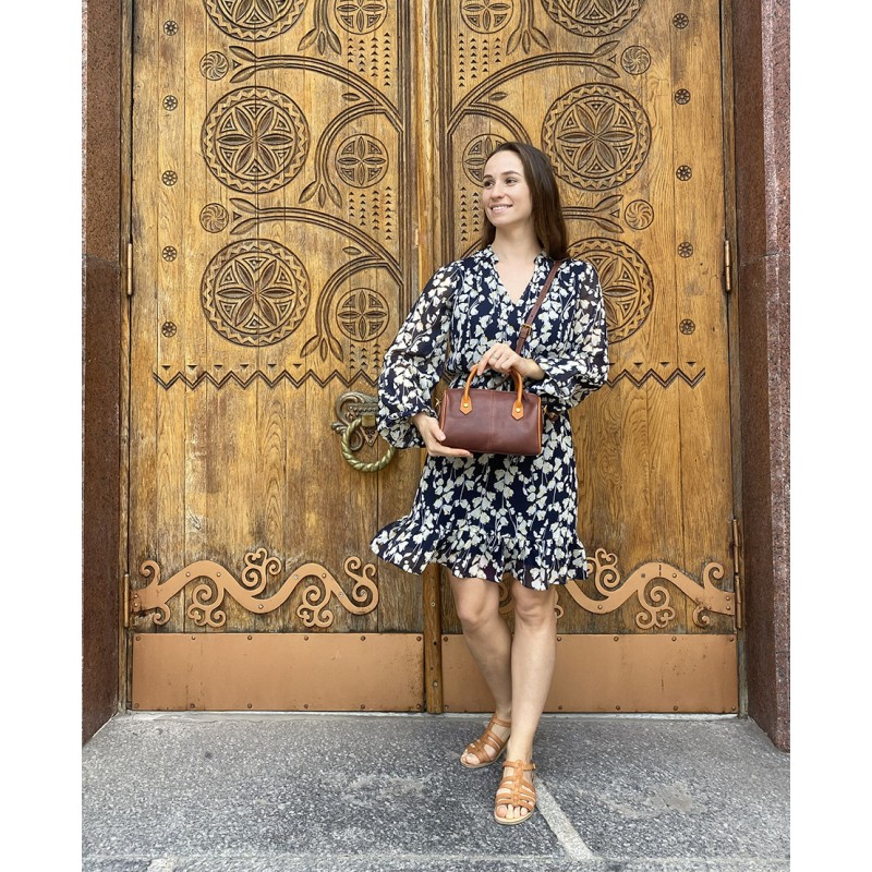 Жіноча шкіряна сумка Patti коричнева - 2 фото