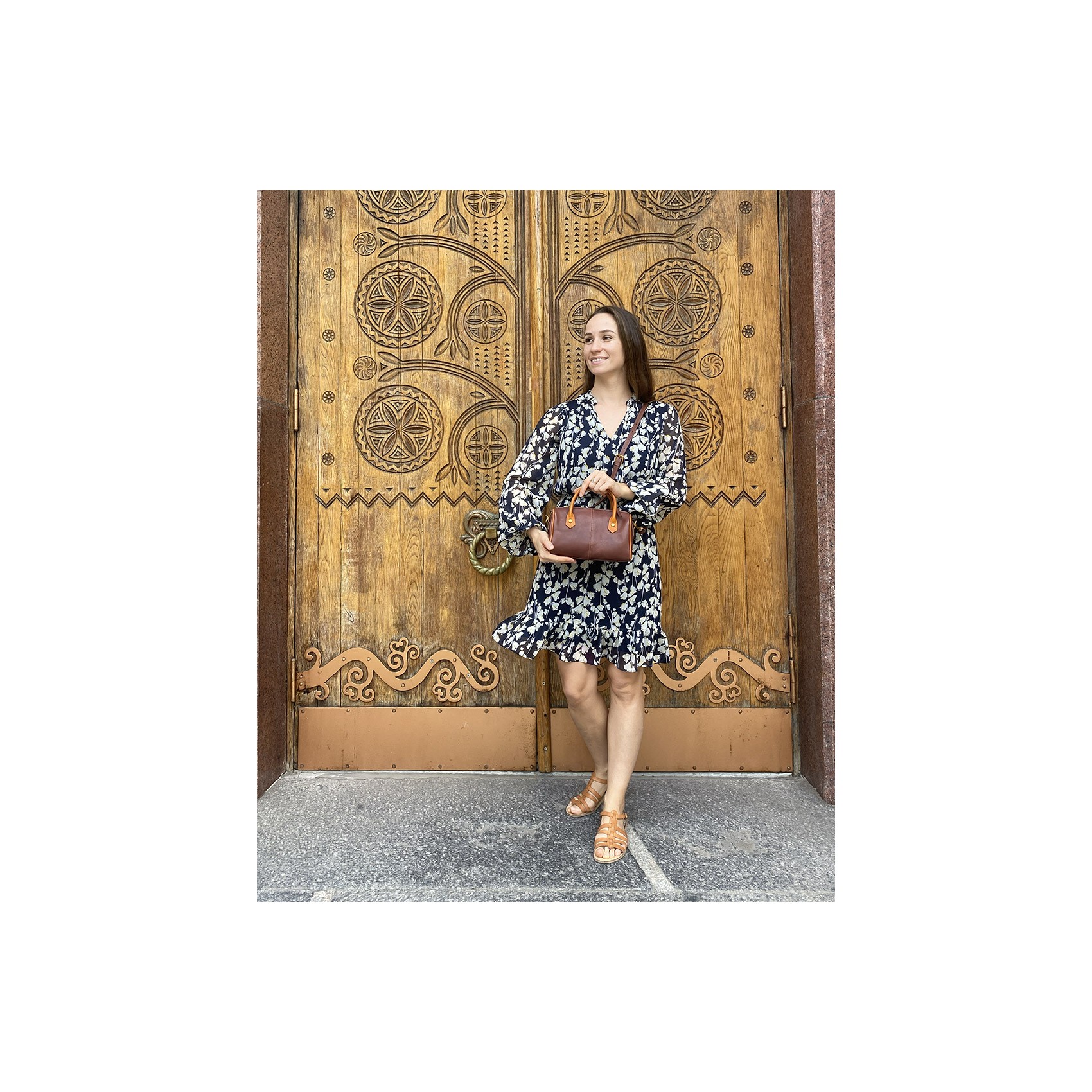 Женская кожаная сумка Patti коричневая