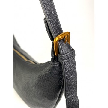 Женская кожаная сумка хобо Jennifer черная фото