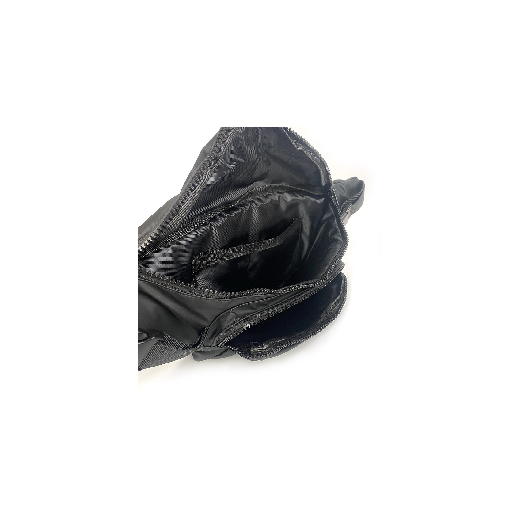 Сумка бананка на пояс чорна Jerome