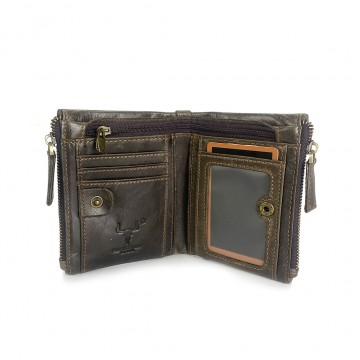 Чоловічий шкіряний гаманець Corrida коричневий фото