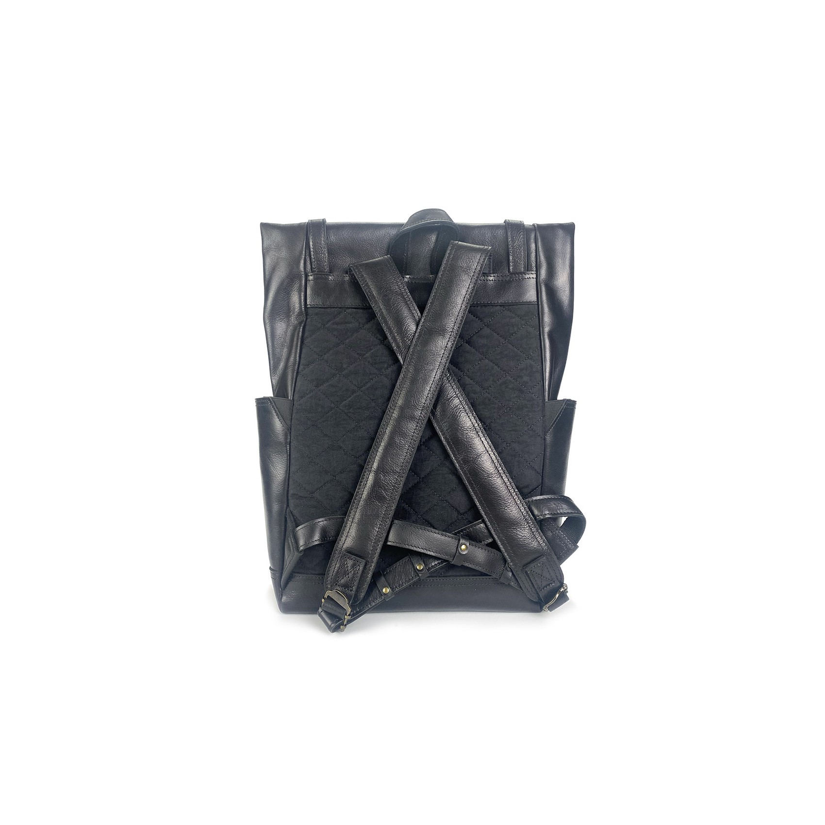 Чоловічий шкіряний рюкзак Frederick чорний для: міста, офісу та подорожей