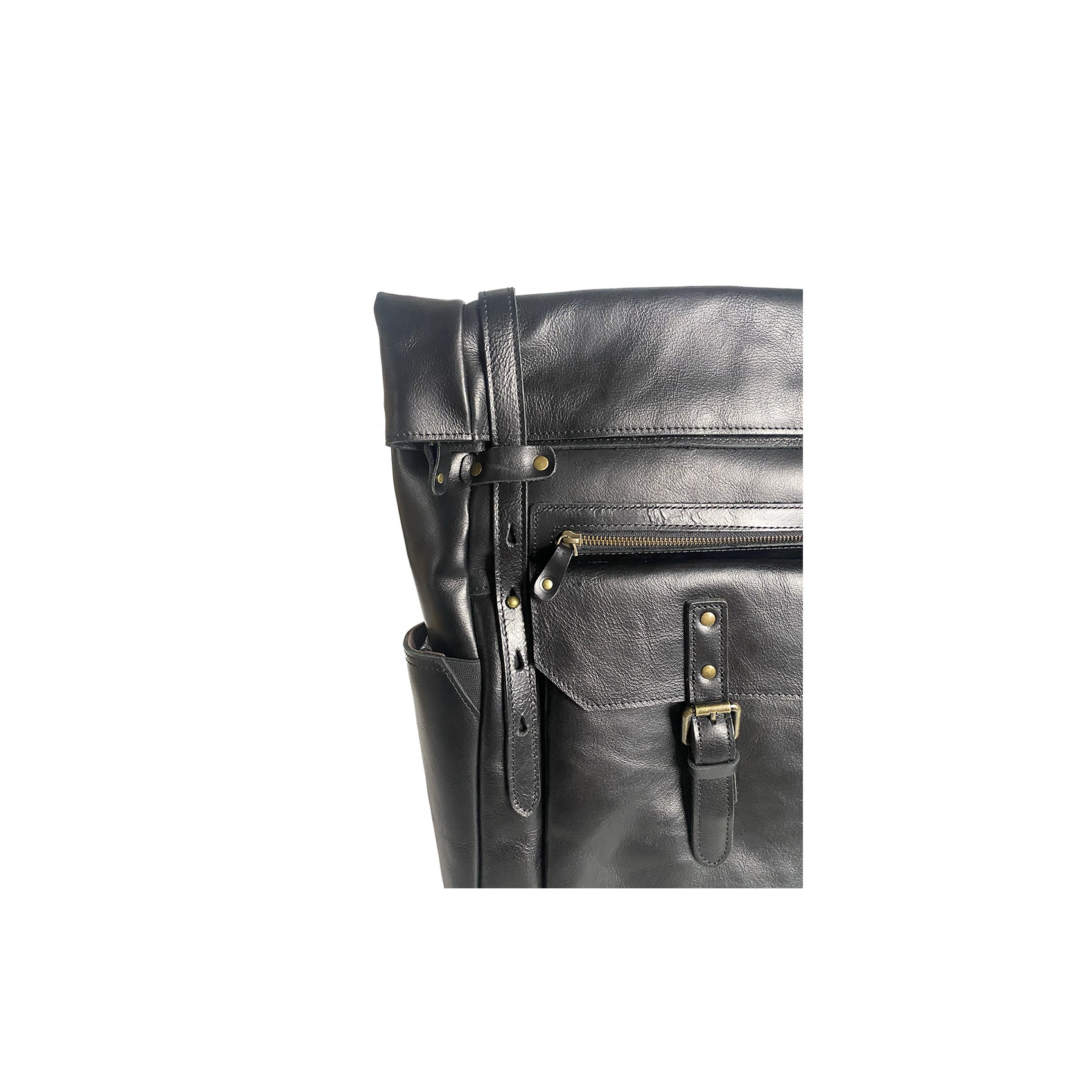 Мужской кожаный рюкзак Frederick черный: для города, офиса и путешествий