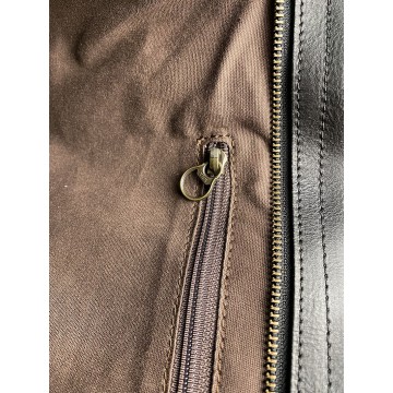 Жіноча шкіряна сумка Carrie чорна фото