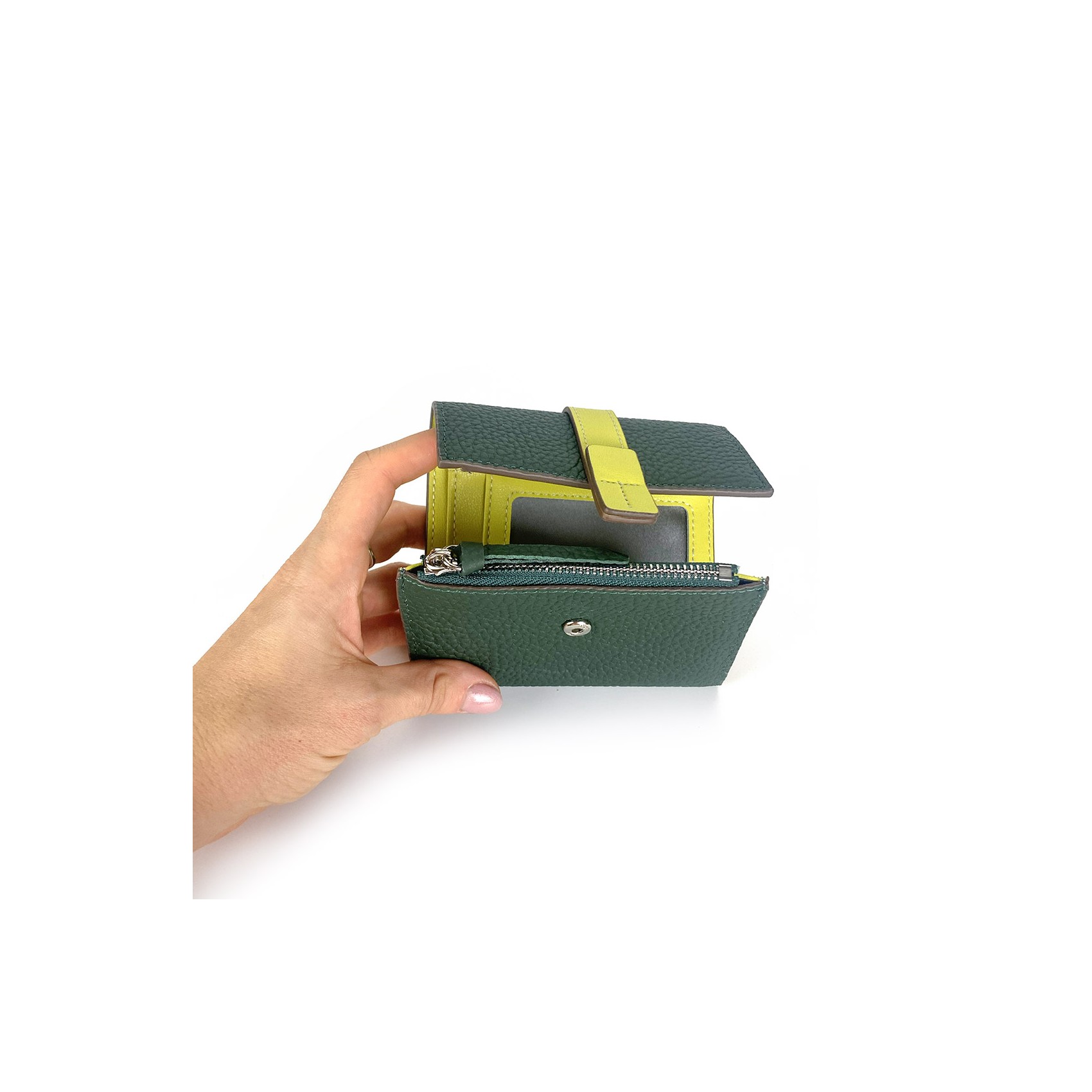 Жіночий шкіряний гаманець Rachel темно-зелений