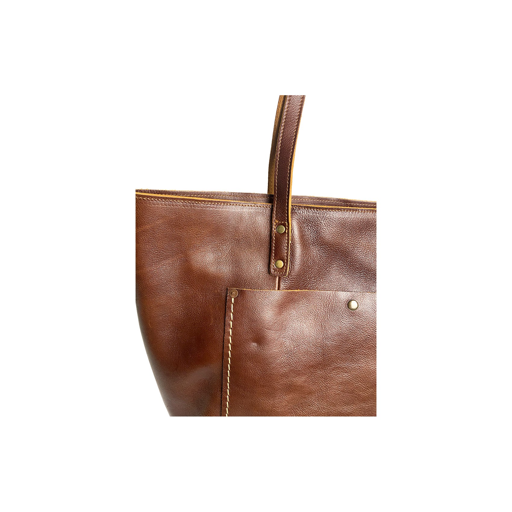 Женская кожаная сумка Carrie коричневая