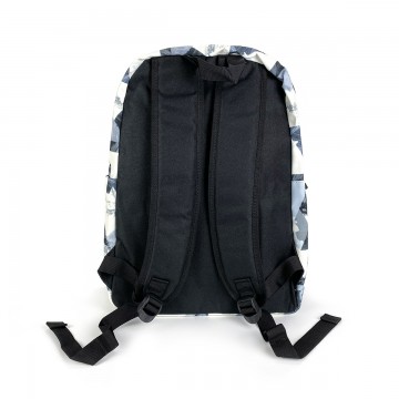 Рюкзак Mountains белый с серо-синим рисунком фото