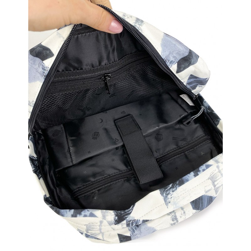 Рюкзак Mountains белый с серо-синим рисунком - 3 фото