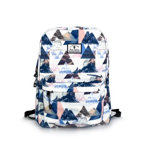 Рюкзак Mountains белый с синим рисунком