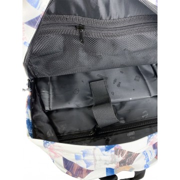 Рюкзак Mountains белый с синим рисунком фото