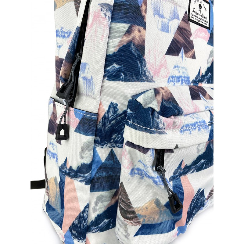 Рюкзак Mountains белый с синим рисунком - 4 фото