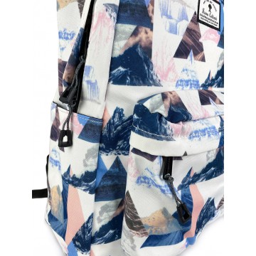 Рюкзак Mountains белый с синим рисунком фото
