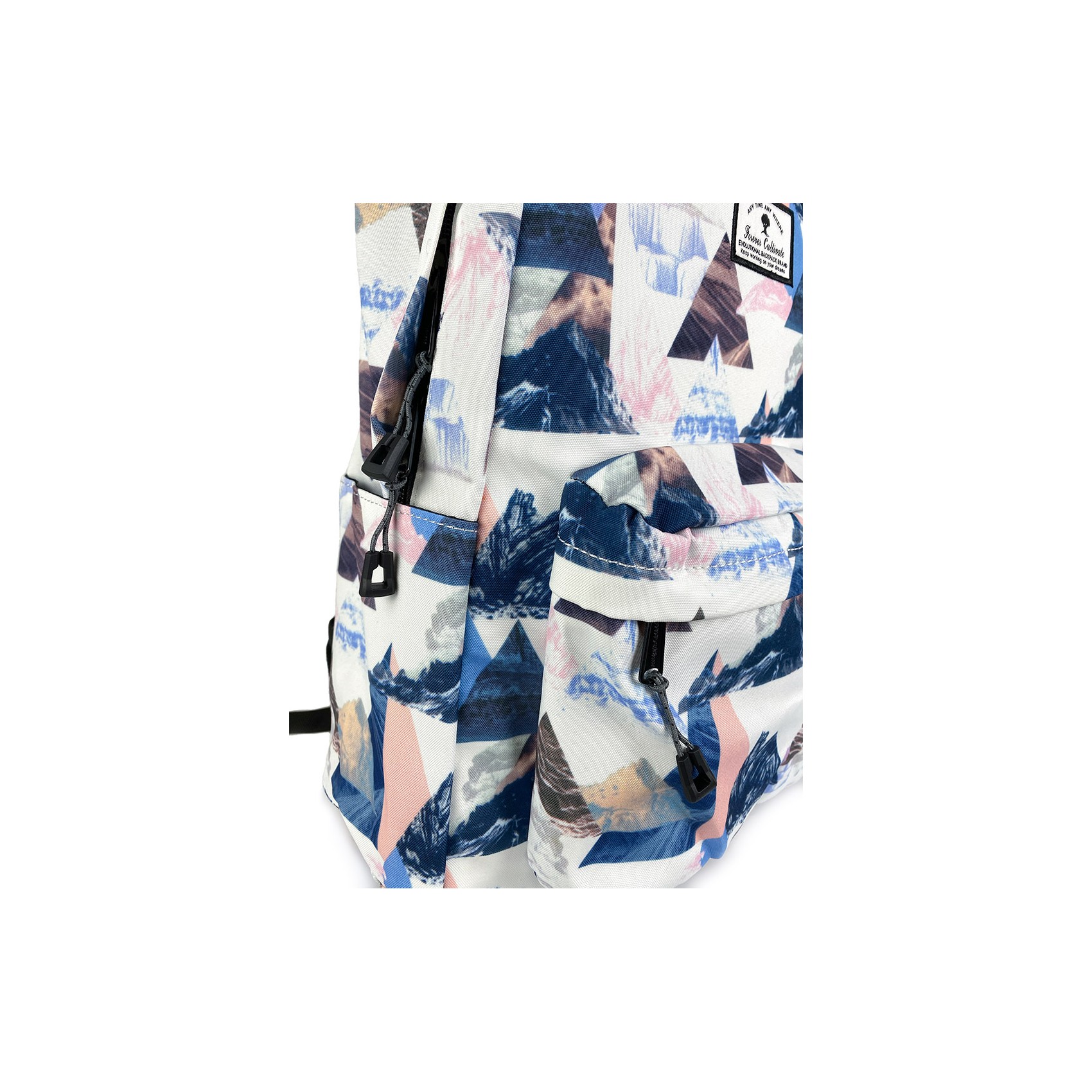 Рюкзак Mountains білий з синім малюнком