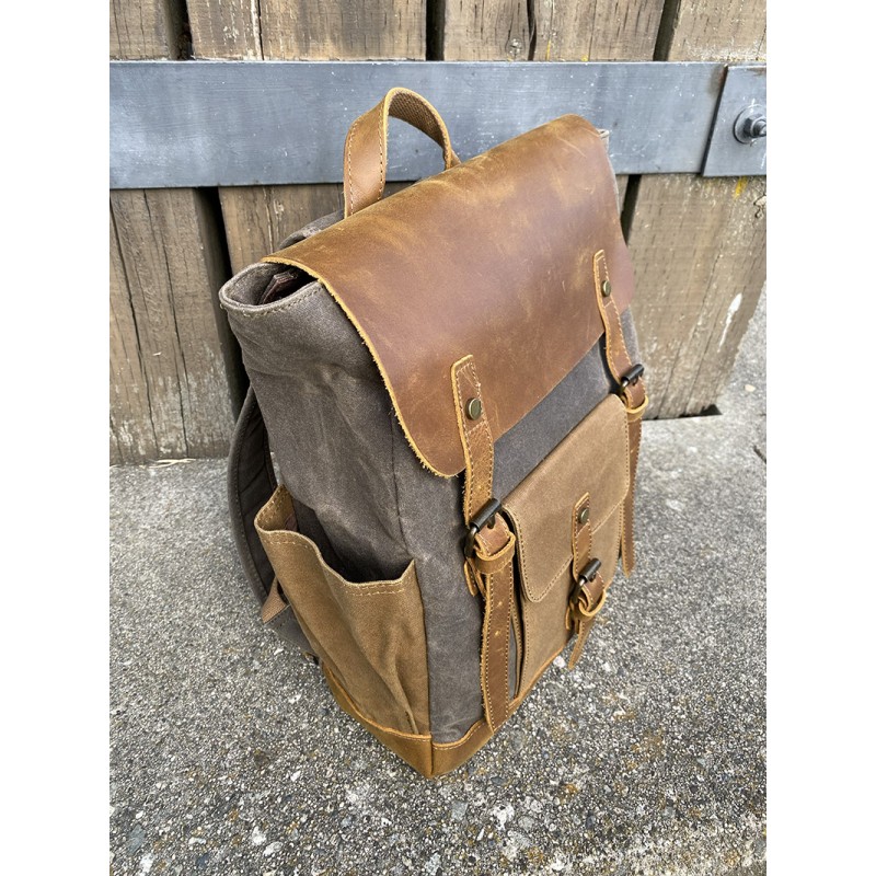 Чоловічий міський рюкзак Jacob тауп - 7 фото