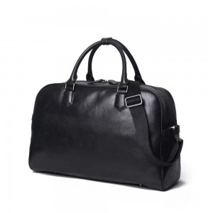 Мужская кожаная дорожная сумка Sherlock черная