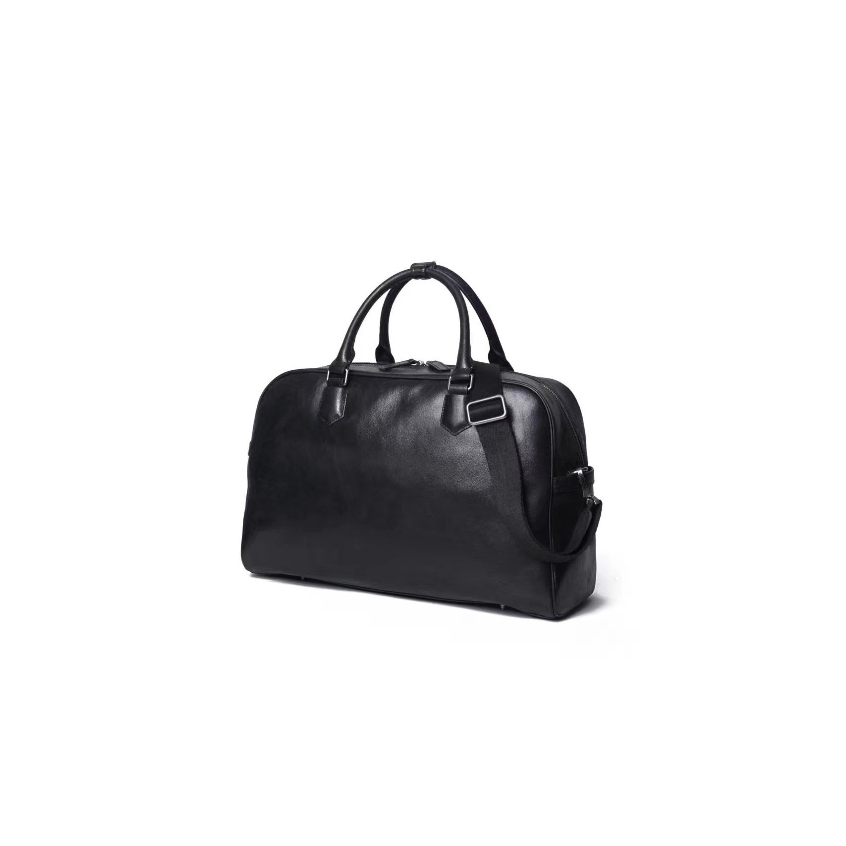 Мужская кожаная дорожная сумка Sherlock черная