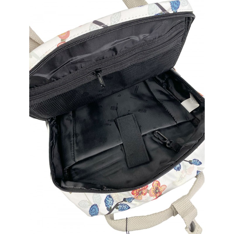 Женский рюкзак Blooming белый с разноцветным рисунком - 2 фото