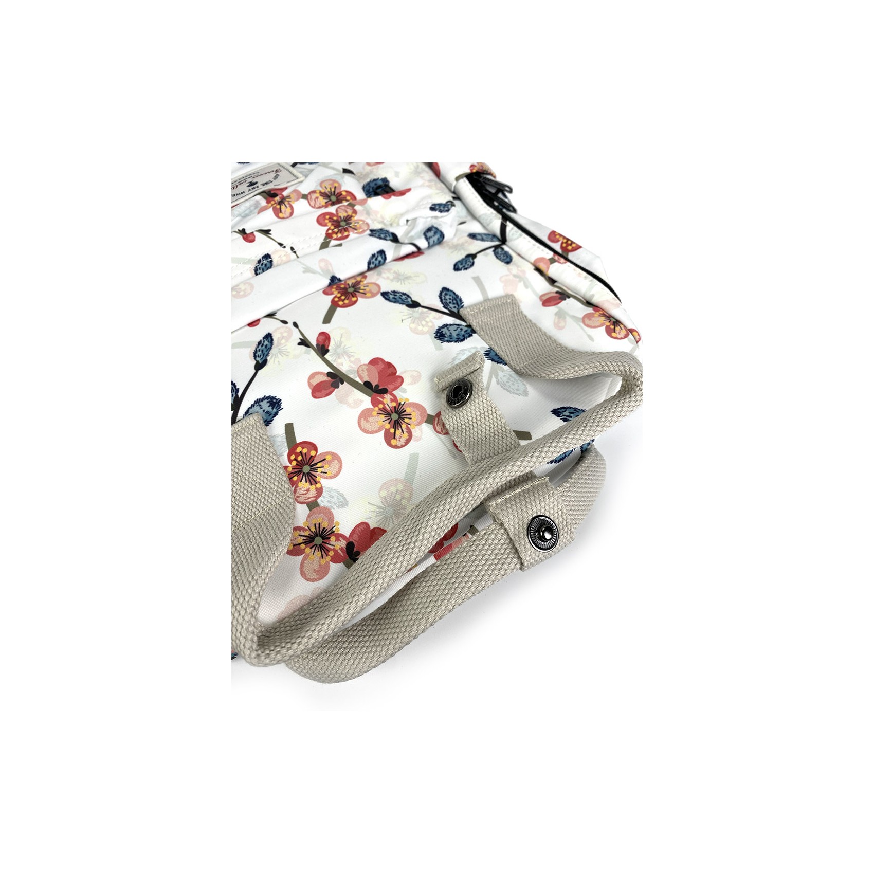 Женский рюкзак Blooming белый с разноцветным рисунком