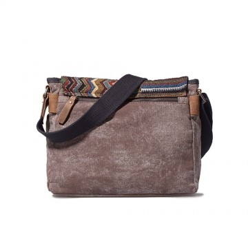 Жіноча сумка через плече Aeon з орнаментом коричнева фото