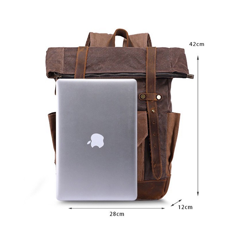 Мужской городской рюкзак Dylan коричневый - 11 фото