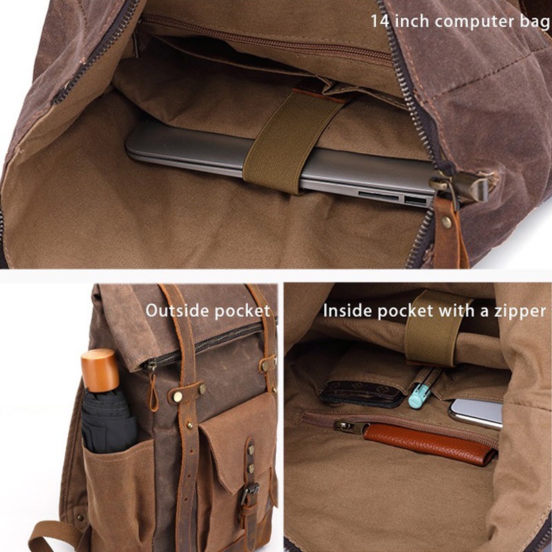 Чоловічий міський рюкзак Dylan коричневий - 7 фото