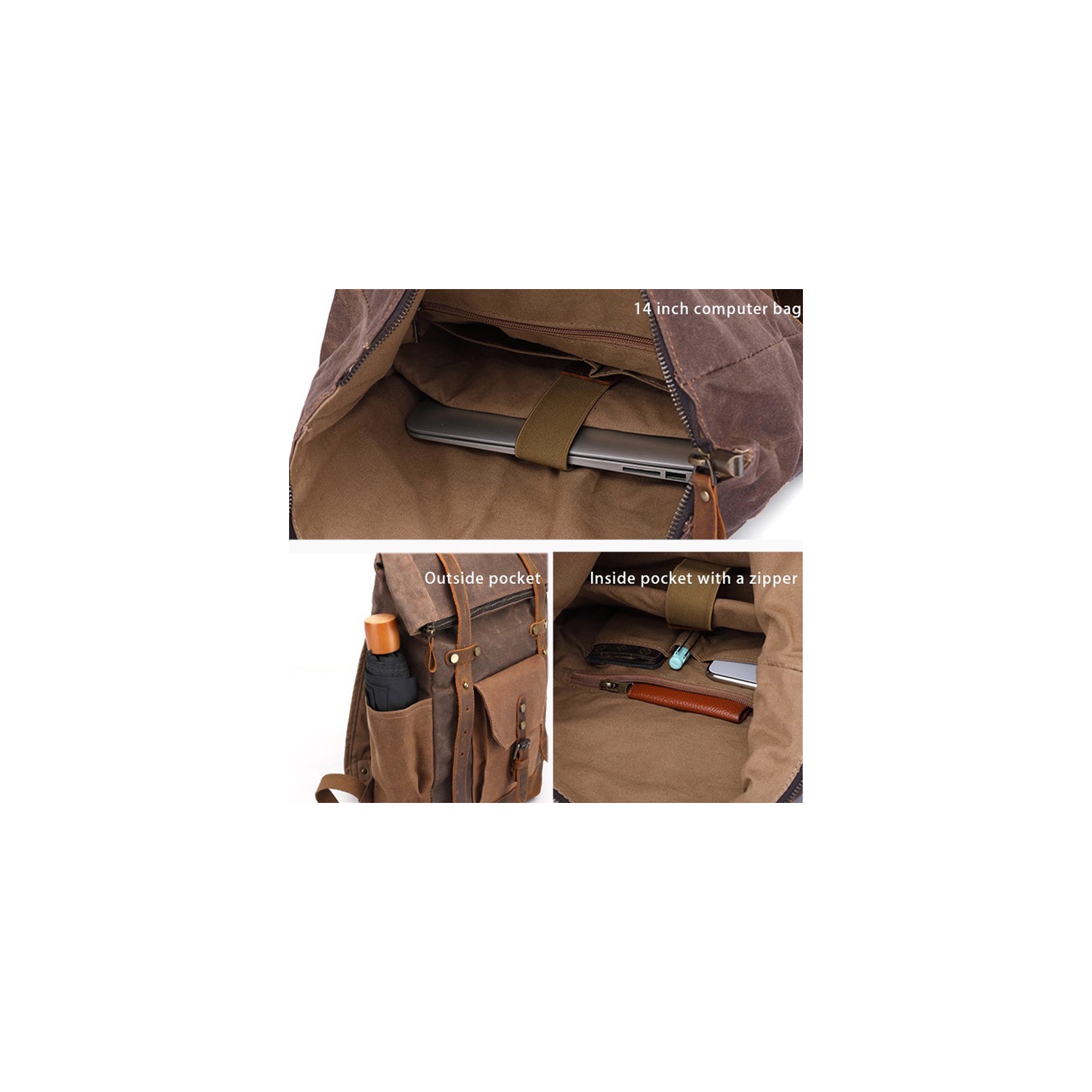 Мужской городской рюкзак Dylan коричневый