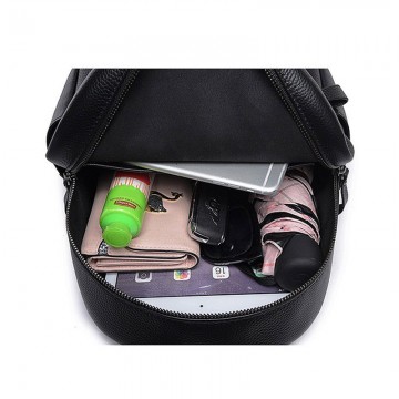 Женский кожаный рюкзак Esther черный фото