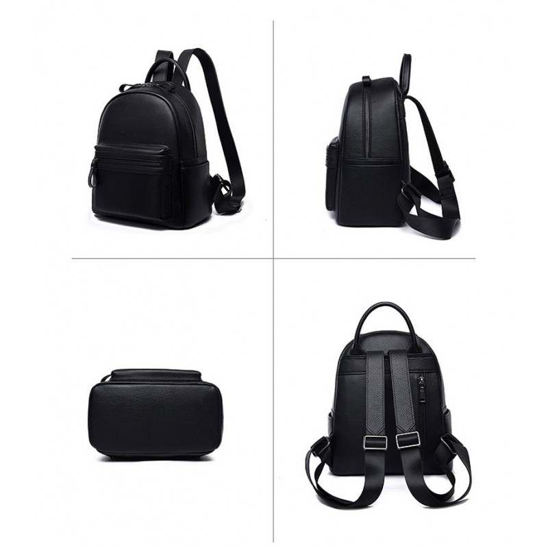 Женский кожаный рюкзак Esther черный - 3 фото