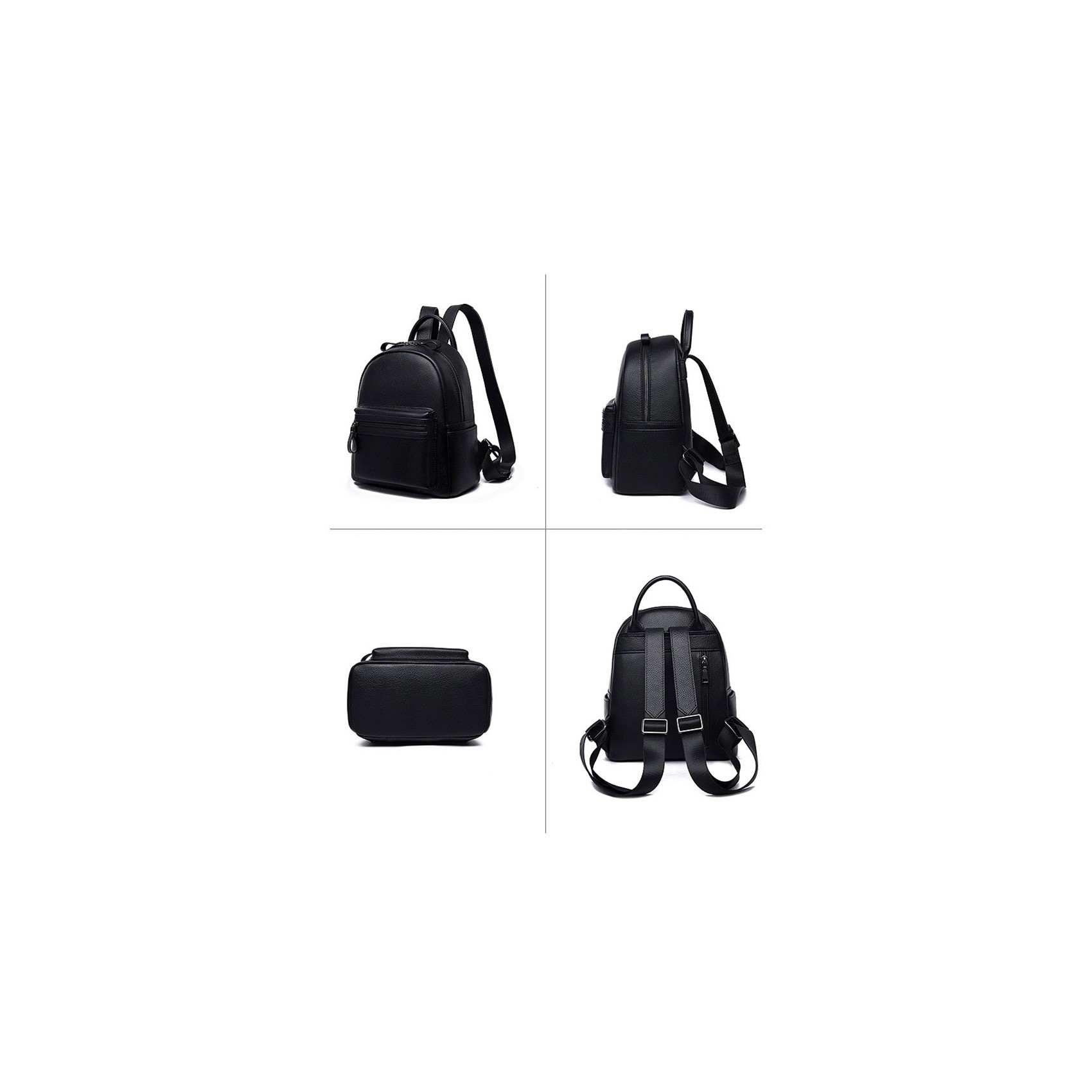 Женский кожаный рюкзак Esther черный