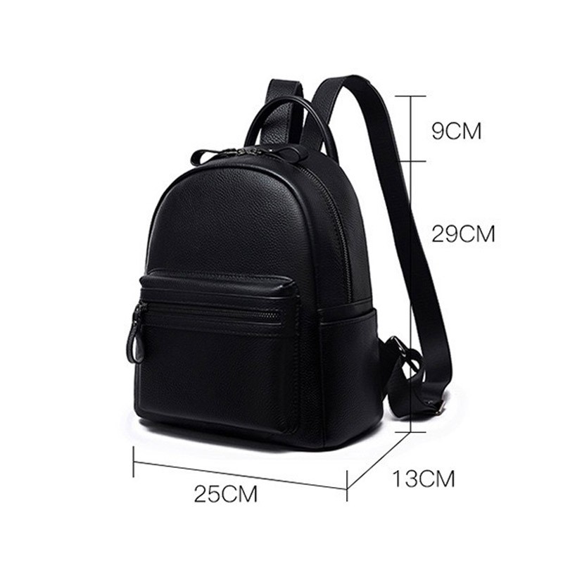 Жіночий шкіряний рюкзак Esther чорний - 9 фото