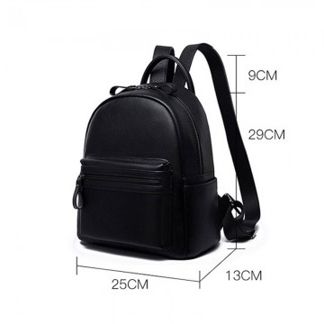 Женский кожаный рюкзак Esther черный фото