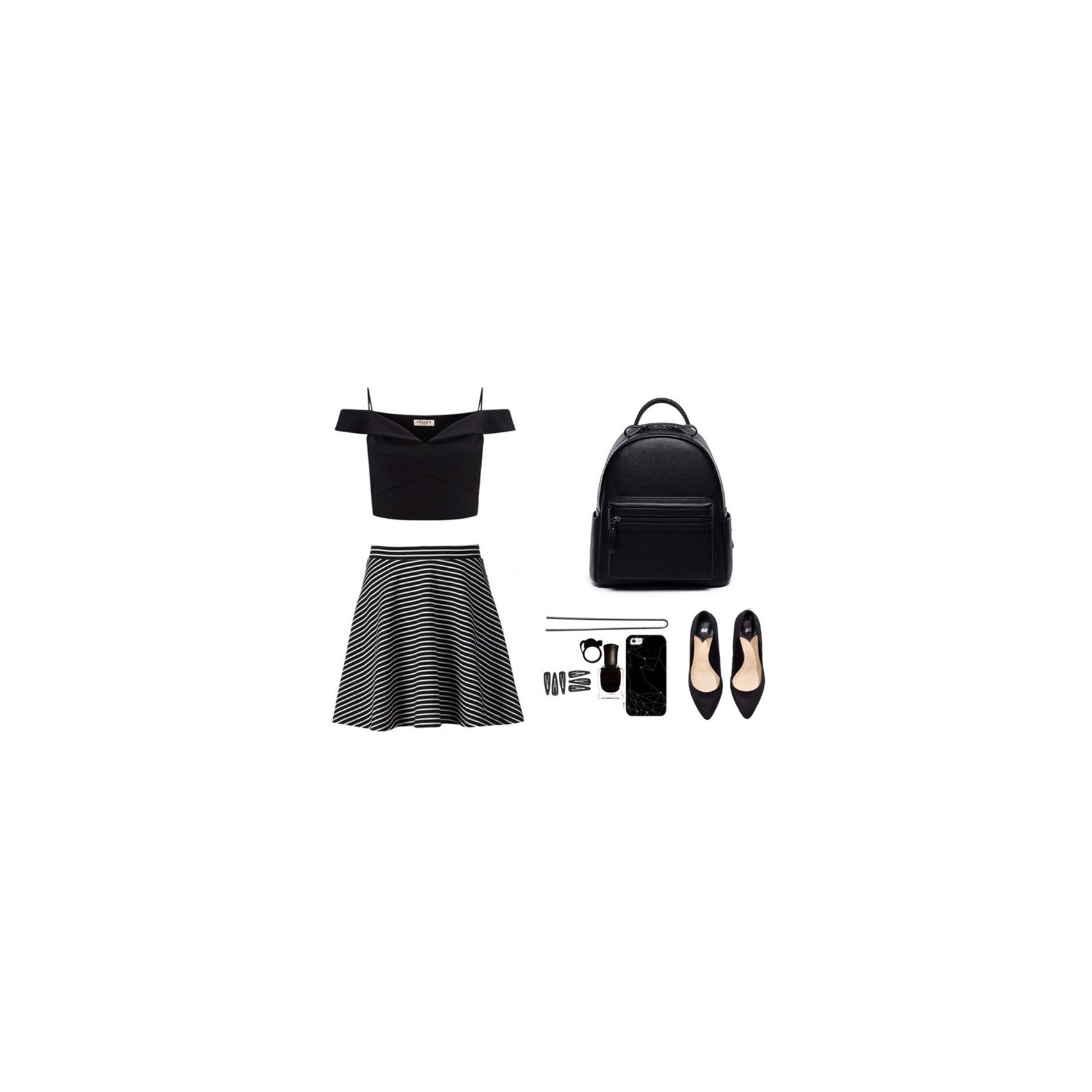 Жіночий шкіряний рюкзак Esther чорний