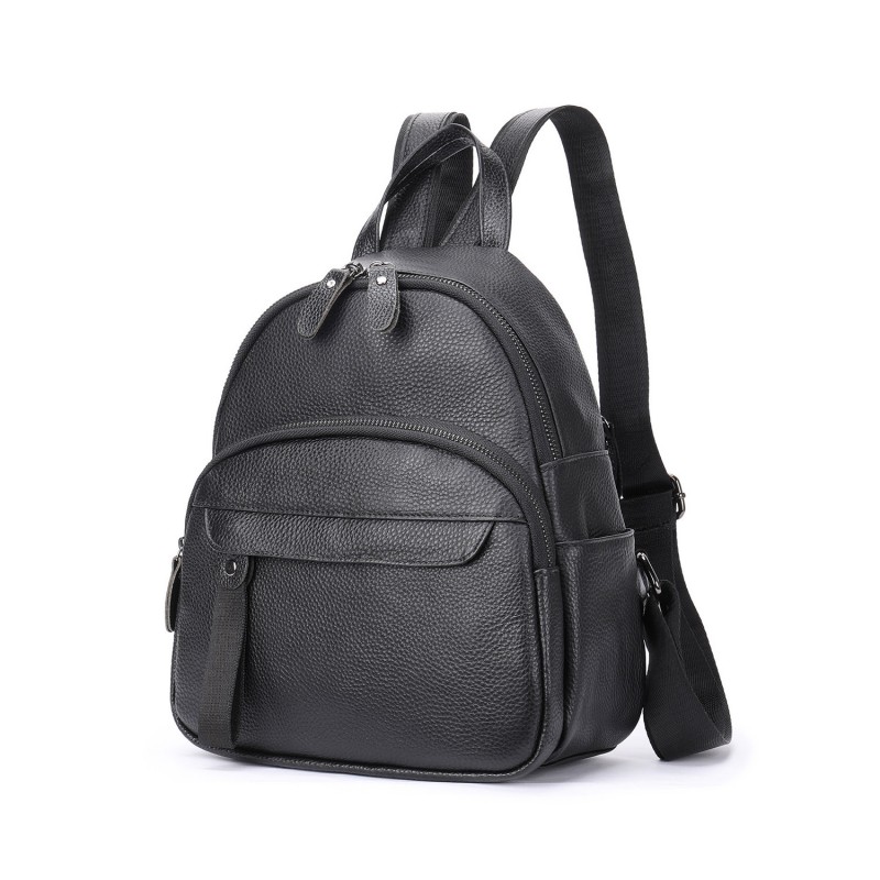 Жіночий рюкзак Christy шкіряний чорний