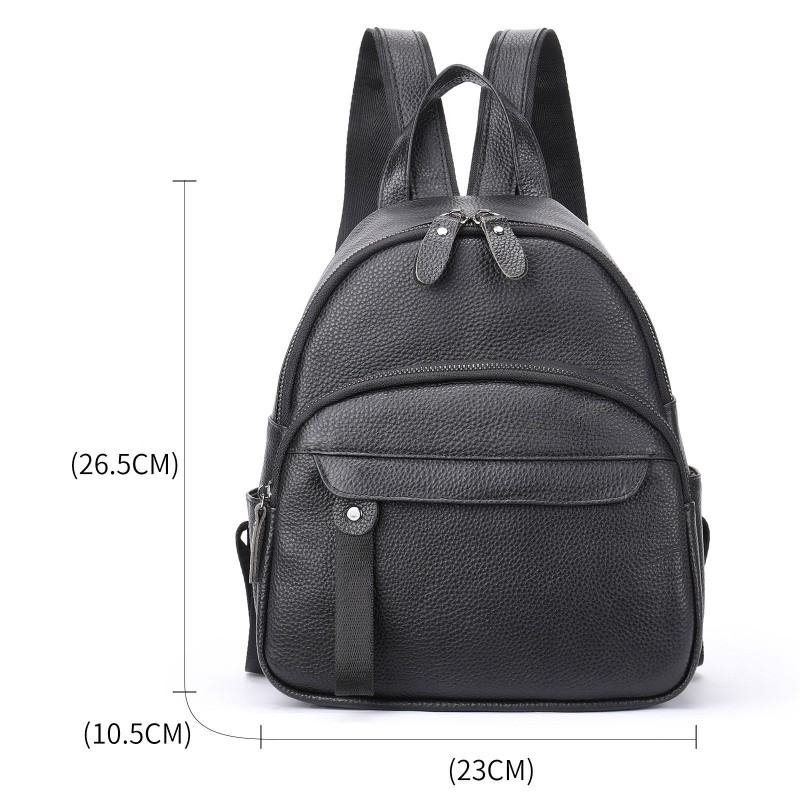 Женский рюкзак Christy кожаный черный - 4 фото