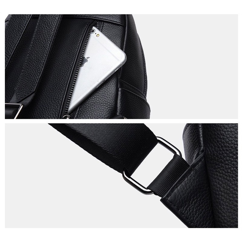 Женский кожаный рюкзак Esther черный - 13 фото