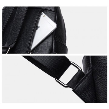 Женский кожаный рюкзак Esther черный фото