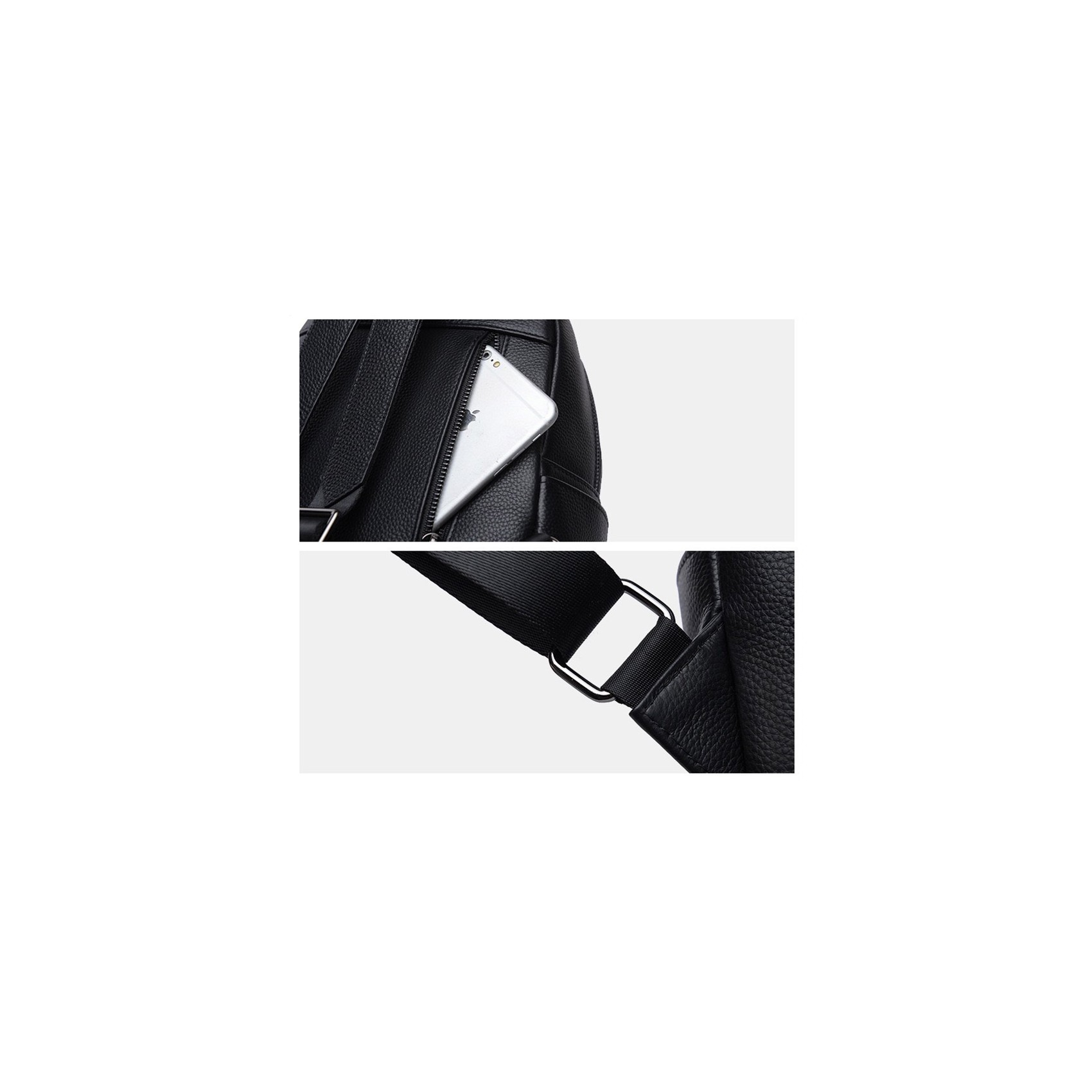 Жіночий шкіряний рюкзак Esther чорний