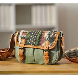 Женская сумка через плечо Peggy с орнаментом хаки