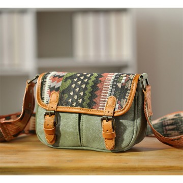 Жіноча сумка через плече Peggy з орнаментом хакі фото