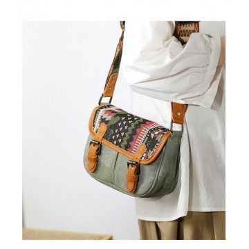 Женская сумка через плечо Peggy с орнаментом хаки фото