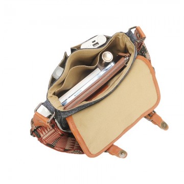 Жіноча сумка через плече Peggy з орнаментом графіт фото