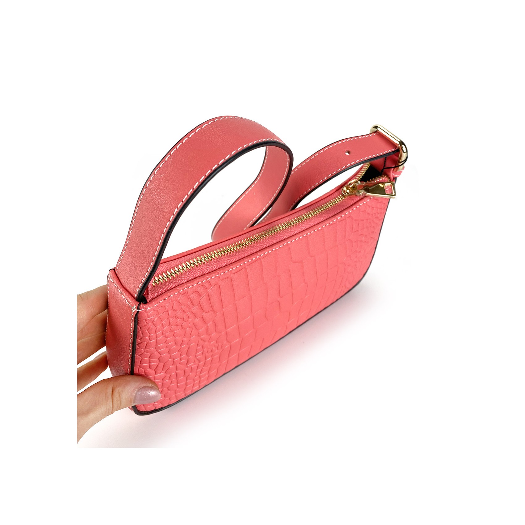 Жіноча шкіряна сумка Ella коралова