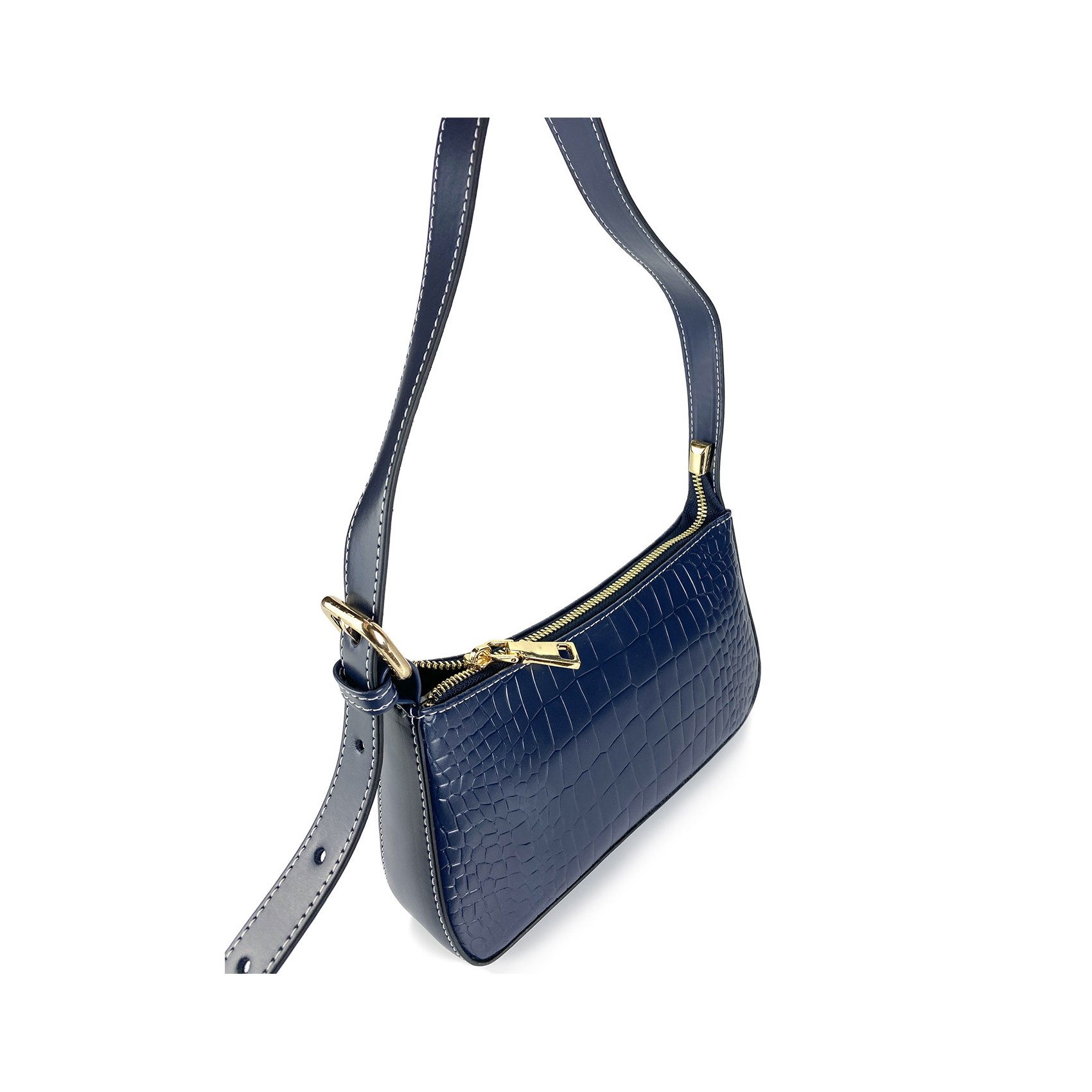 Женская кожаная сумка Ella синяя