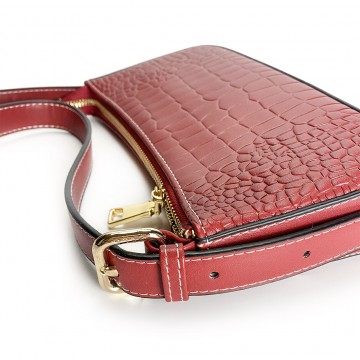 Жіноча шкіряна сумка Ella червона фото